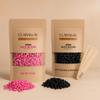 Clarabelle Brazilian Hard Wax Beans Combo Pack | Activated Charcoal & Rose Pink Beads | Stripless Painless Hair Removal for Face, Bikini, Arms, Legs & Body (800 Gram) view 1
