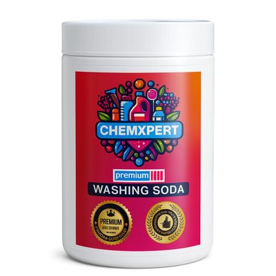 CHEMXPERT Washing Soda Powder 900 Gm | 100% Pure Laundry Booster Sodium Carbonate | All-Natural Cleaning Agent for Home & Laundry | Clothes and General Purpose Cleaning