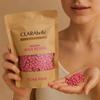 Clarabelle Brazilian Hard Wax Beans Combo Pack | White Chocolate & Activated Charcoal Beads | Painless Stripless Hair Removal for Face, Bikini & Body (RosePink+White Chocolate, 500 Gram) view 2