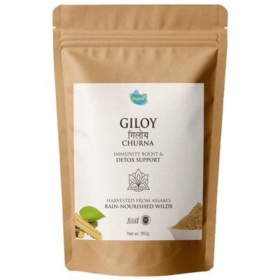 Vegetal Giloy Churna Powder 180g | Tinospora Cordifolia | Immunity Booster, Natural Detox, Ayurvedic Blood Purifier | Harvested from Assams Wilds | Herbal Supplement for Fever & Wellness