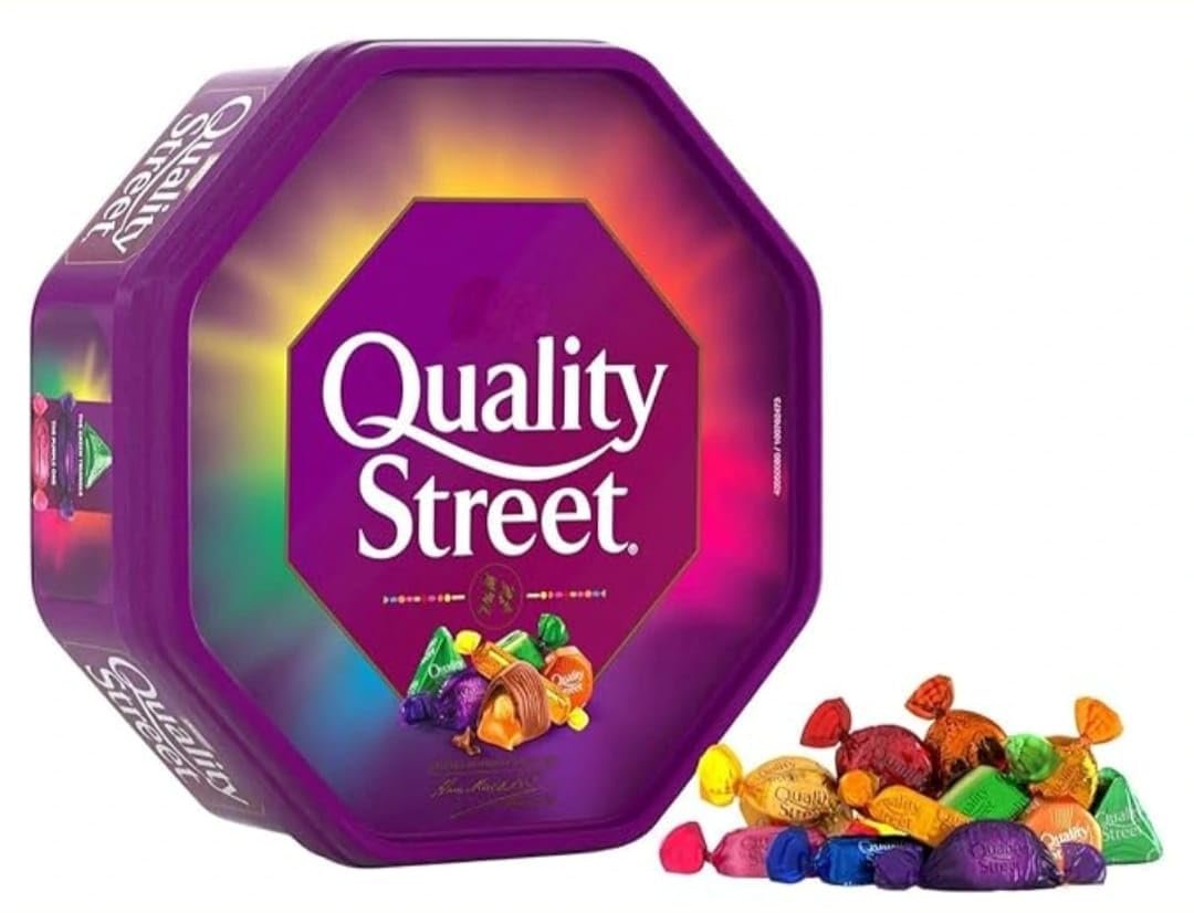 Quality Street Assorted Chocolate & Toffee Celebration Pack, Mixed Flavours 550g pack of 1
