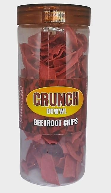 Crunch Bowl Beetroot Chips 150g- Delicious, crispy, and nutritious baked chips, perfect for snacking Natural ingredients, Vegan, Gluten Free, No Palm Oil, No Artificial Preservatives, Trans Fat Free, Low Calorie