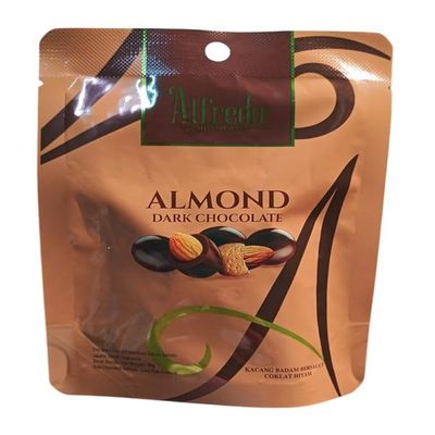 Alfredo Dark Chocolate Coated With Almonds, Each 50g X Pack of 2 (From Malaysia) Travel Pack
