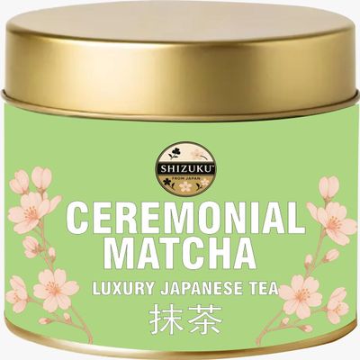 Shizuku Ceremonial Japanese Matcha Green Tea Powder, Grade AA, Imported From Japan, Shade Grown, First Flush Luxury Tea Segment 30gm