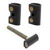 2PCS Leather Safety Razor Head Cover, Double Edge Razor Protector, Travel Case, Fits Most Safety Razors, Black, Traditional Style, Leather Material, Adults, Unisex Adult view 1
