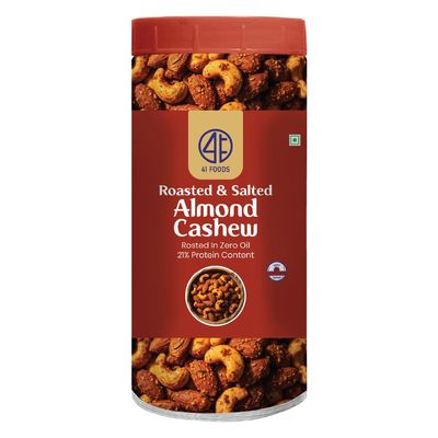 41 Foods Premium Salted Cashew Almonds | Flavoured Nuts | 800g (400g x 2)