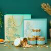 Agrisafe Diwali Gift Hamper | Diwali Dry fruit Box | Eegant Floral Motif Design With Matching Tin Jars | Festive Gifting | Corporate Gifts for Employees & Clients | Almonds, Cashews, Raisins & Pistachio (600gm Total) view 1