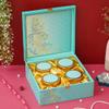 Agrisafe Diwali Gift Hamper | Diwali Dry fruit Box | Eegant Floral Motif Design With Matching Tin Jars | Festive Gifting | Corporate Gifts for Employees & Clients | Almonds, Cashews, Raisins & Pistachio (600gm Total) view 3