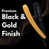 DANIAL Professional Black & Gold Razor for Men - Titanium Coated Beard Shaper & Shaving Kit, Black & Gold, Rust-Free Stainless Steel for Smooth, Irritation-Free Shave view 3