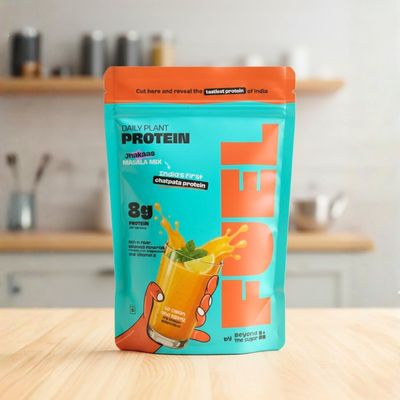Beyond The Sugar Fuel Chapata Plant Protein | India's 1st Chatpata Protein | 100% Clean and Natural | No Preservatives and Additives | 8g protein per serving | Zero Sugar | Rich in Fiber, Iron, Calcium, Magnesium and Vitamin B | Authentic Indian Prot