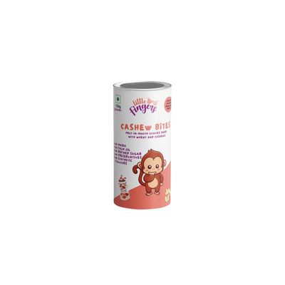 LITTLE FINGERS Organic Healthy Cookies With No Refined Sugar And Preservatives - 150 Grams Each | Suitable For 1 Year+ | CASHEW BITES COOKIES, Pack Of 1