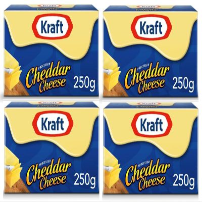 Krafts Processed Cheddar Cheese Block  Rich & Creamy Taste 4 x 250g (Imported)