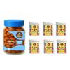 MOMS HARVEST Roasted Almonds 100g Jar + Palm Jaggery Peanut Candy Pack of 6 | Nutritious Snack Combo view 1