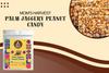 MOMS HARVEST Roasted Almonds 100g Jar + Palm Jaggery Peanut Candy Pack of 6 | Nutritious Snack Combo view 3