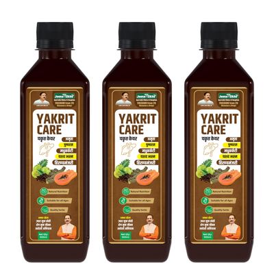 Jeena Sikho Yakrit Care Juice | Ayurvedic Juice for Liver and Detoxification | Ayurvedic liver Tonic for Detox and Cleansing, 500 ml, Pack of 3
