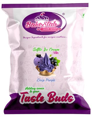 BAKESTAB Softee Ice Cream Mix Black Currant Flavour Soft Serve Ice Cream Premix Powder for Cafes, Restaurants, Ice Cream Machines Home Use 1 Kg Pack