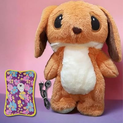ZEXSAZONE Soft Plush Teddy Bear Hot Water Bottle Cute & Cozy Stuffed Toy Style Cover for Kids & Adults | Relieves Pain, Cramps & Provides Warmth | Perfect Winter Gift, Birthday & Valentine Present