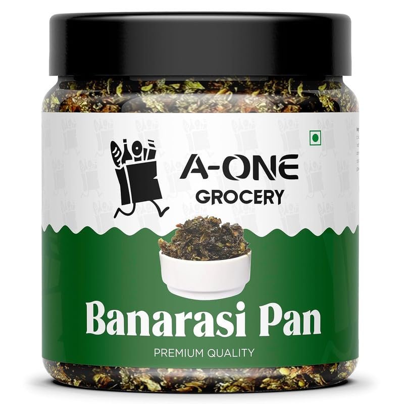 A-ONE GROCERY Banarasi Meetha Paan Mukhwas | Without Supari | Sweet Paan Hygienically Packed Jar | Traditional Mukhwas | Meetha Paan Mouth fresheners | Refreshing Mouthfreshener | Mukhwas | 500gm