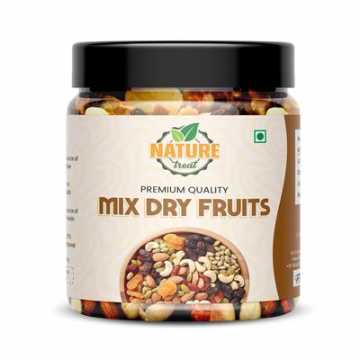 Nature Treat Health Dry Fruits Mix 250 gm | Cashews, Dates, Raisin, Almonds & Cranberry & Many More | Healthy Mixed Dry Fruits Jar Pack