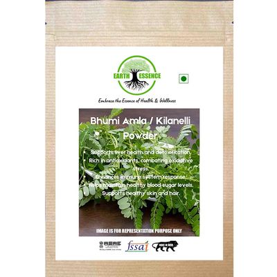 EARTHESSENCE Bhumi Amla Powder, Natural Herbal Supplement, Wild Variety, Premium Grade, 100g, for Immunity & Hair Growth