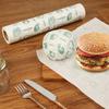 50 Meter Non-Sticky Butter Paper Roll,Food Grade Paper Wrap Roll, Chemical-Free, Natural Food Wrapping Paper, White with Green Print view 3