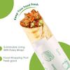 50 Meter Non-Sticky Butter Paper Roll,Food Grade Paper Wrap Roll, Chemical-Free, Natural Food Wrapping Paper, White with Green Print view 4