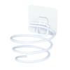Wall Mounted Hair Dryer Holder | Self Adhesive No-Drill Bathroom Rack for Hair Dryer, Straightener, Comb & Brush | Space-Saving Vanity Organizer for Wall or Mirror Durable Plastic (White) view 1