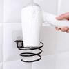 Wall Mounted Hair Dryer Holder | Self Adhesive No-Drill Bathroom Rack for Hair Dryer, Straightener, Comb & Brush | Space-Saving Vanity Organizer for Wall or Mirror Durable Plastic (White) view 2