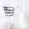 Wall Mounted Hair Dryer Holder | Self Adhesive No-Drill Bathroom Rack for Hair Dryer, Straightener, Comb & Brush | Space-Saving Vanity Organizer for Wall or Mirror Durable Plastic (White) view 3
