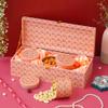 Agrisafe Diwali Gift Hamper | Diwali Dry fruit Box | Pink Texture Design with Matching Tin Jars | Festive Gifting | Corporate Gifts for Employees & Clients | Almonds, Cashews & Raisins (450gm Total) view 3