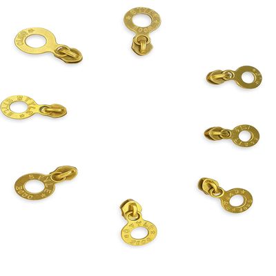 Style 2000 Golden Heavy Metal Zip Puller for Bag,Jackets, Suitcases, Purses Size No. 5 (Pack of 28 Pieces)