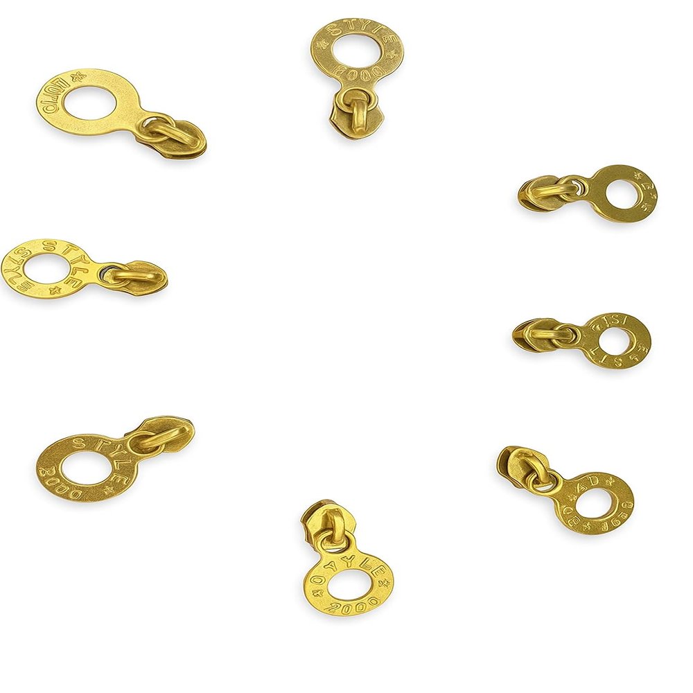 Style 2000 Golden Heavy Metal Zip Puller for Bag,Jackets, Suitcases, Purses Size No. 5 (Pack of 28 Pieces)