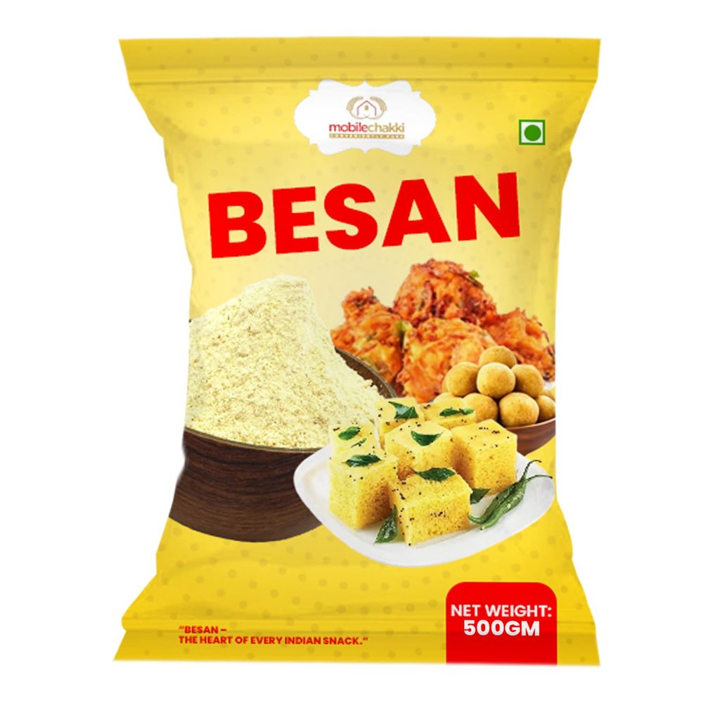 100% Pure Besan (Gram Flour) | Gluten-Free, High Protein | Stone Ground | 2.0Kg