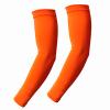 BNF Orange Breathable Arm Sleeves for Summer Outdoor Activities | Full Arm Protection with Milk Silk Fabric | Versatile Cycling, Hiking & Walking | Compact 45cm Length for Men view 2