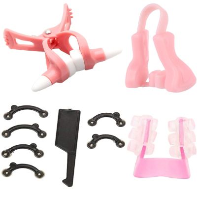 4PCS Nose Shaper, Nose Shaper for Men and Women, Nose Shaping Clip Set for Nose Straightening and Slimming, Nose Slimmer for Big Nose, Portable Nose Opener for Daily Use and Travel