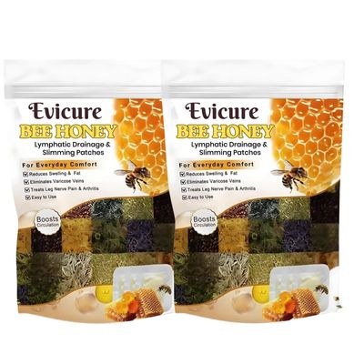 Evicure Bee Honey Lymphatic Drainage Patches, Pain Relief and Varicose Vein Treatment, 10 Patches (2)