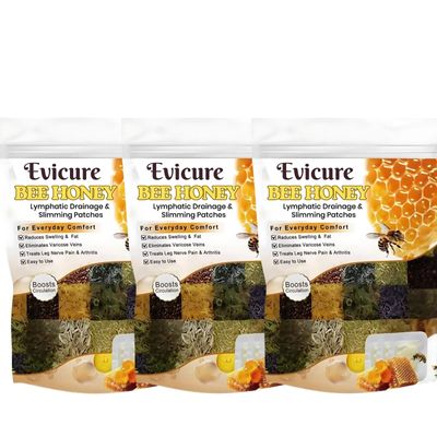 Evicure Bee Honey Lymphatic Drainage Patches, Pain Relief and Varicose Vein Treatment, 10 Patches (3)