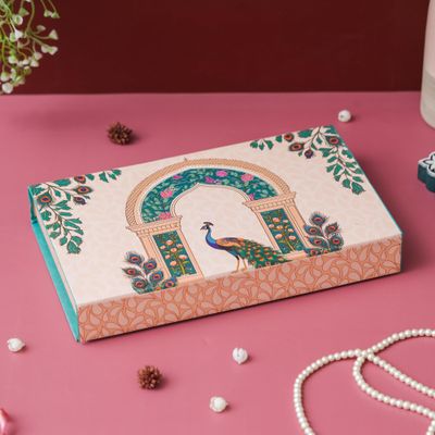 Agrisafe Diwali Gift Hamper | Diwali Dry fruit Box | Eye-catching peacock artwork Design With 4 partitioned sections | Festive Gifting | Corporate Gifts for Employees & Clients | Almonds, Cashews, Raisins & Pistachio (400gm Total) (Pistachio Combo)