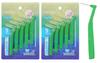 Styllent 10 PCS L-Shaped Interdental Brush Green,0.8 mm Green Interdental Brushes,Dental Brushes,Dental Picks for Interdental Cleaning Plaque Removal view 1