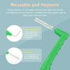 Styllent 10 PCS L-Shaped Interdental Brush Green,0.8 mm Green Interdental Brushes,Dental Brushes,Dental Picks for Interdental Cleaning Plaque Removal view 2