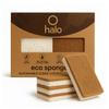Halo Eco Sponges (Pack of 4)  Dual-Sided Biodegradable Kitchen Sponge with Natural Coconut Fiber & Cellulose | Scratch-Free, Durable & Eco-Friendly Scrubber for Washing, Kitchen & Home Cleaning view 1