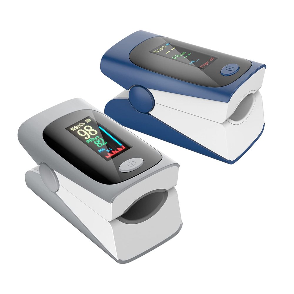 HEAVENGLOW 2xFinger Tip Pulse Oximeter Blood Oxygen Saturation Meter SpO2 Heart Rate Blue | Oximeters | Monitoring & Testing | Medical Mobility & Disability