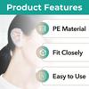 200 Pcs Clear Disposable Ear Protectors - Water-Resistant PE Ear Covers for Shower, Hair Dye & Spa, Universal Fit, Elastic Band Design, Lightweight and Durable view 4