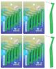 Sendria 10 Pcs L-Shaped Interdental Brushes | Portable Dental Picks for Deep Cleaning Between Teeth | Angled Soft Bristles for Plaque Removal | Reusable Oral Care Tool with Caps (10) view 1