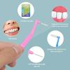 Sendria 10 Pcs L-Shaped Interdental Brushes | Portable Dental Picks for Deep Cleaning Between Teeth | Angled Soft Bristles for Plaque Removal | Reusable Oral Care Tool with Caps (10) view 2