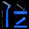 Sendria 10 Pcs L-Shaped Interdental Brushes | Portable Dental Picks for Deep Cleaning Between Teeth | Angled Soft Bristles for Plaque Removal | Reusable Oral Care Tool with Caps (10) view 4