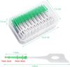 Styllent Pack of 80 Interdental Brushes, Soft Silicone Adaptive Interdental Brush, Teeth Cleaning Tool, Portable Dual-Use Dental Floss Stick for Cleaner, Interdental Brush, Back Brush (Green, M) (80) view 3