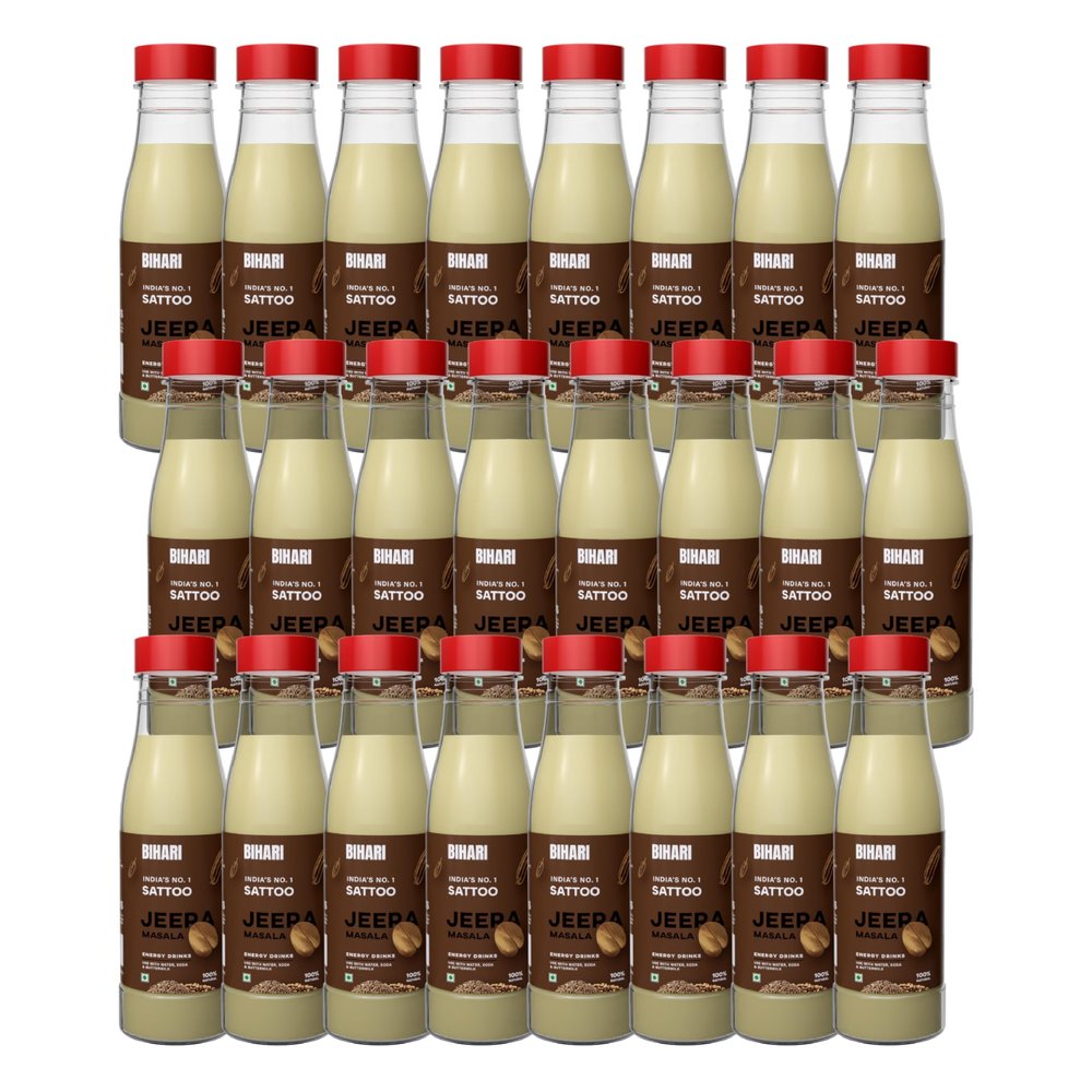 BIHARI JEERA MASALA Sattoo Energy Drink Combo Pack 24 | Gluten Free | High Fiber | 100% Natural | Improves Hair & Skin & Helps in Digestion