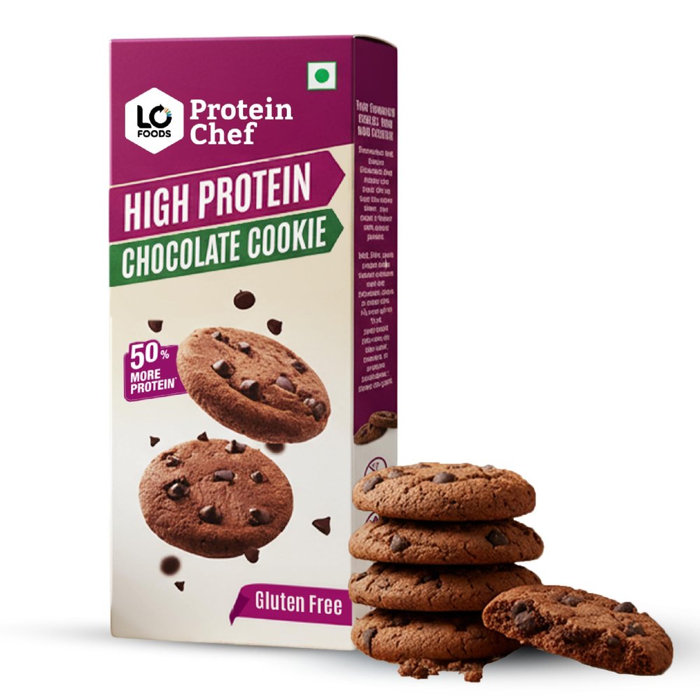 Protein Chef High Protein Chcolate Chip Cookies| Gluten Free Cookies | Sugar Free Cookie || Healthy Digestive Chocolate Biscuits 60g