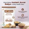 Millettree Instant Jowar Dalia 500g (250g x 2) | Ready-to-Eat Jowar Daliya | High Fibre & Protein Millet Breakfast | No-Cook Healthy Snack | Gluten-Free Instant Superfood- Sorghum Millet Porridge view 3